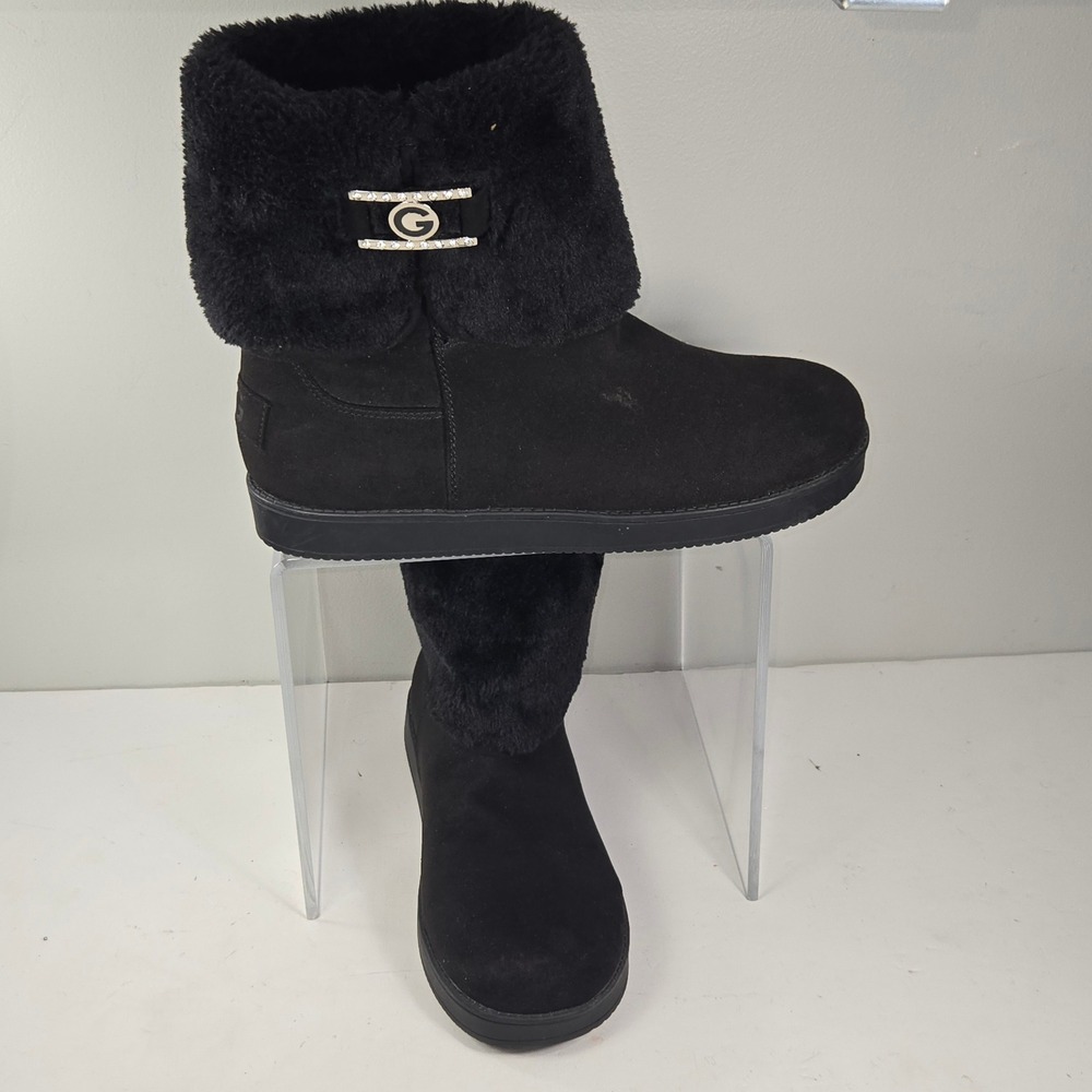 GBG‎ Los Angeles Gaslin Black Faux Fur Ankle Boots GGASLIN-R 8.5M winter boots